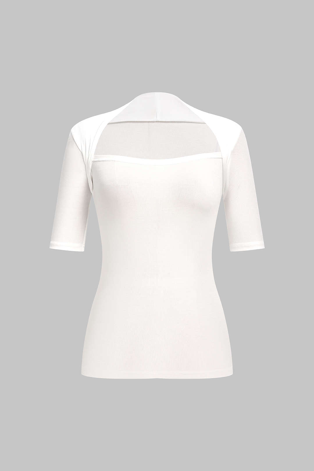 Einfarbiges Kurzarm-T-Shirt