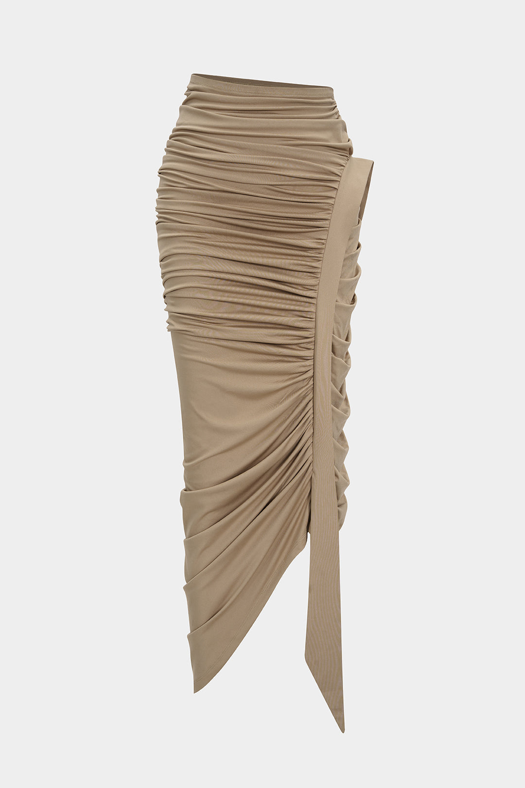 Ruched Asymmetrical Skirt