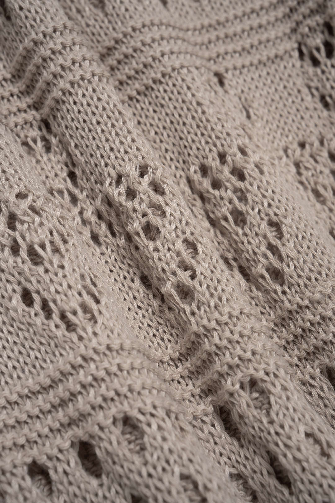 Ensemble caraco en maille ajourée à franges et pantalon large
