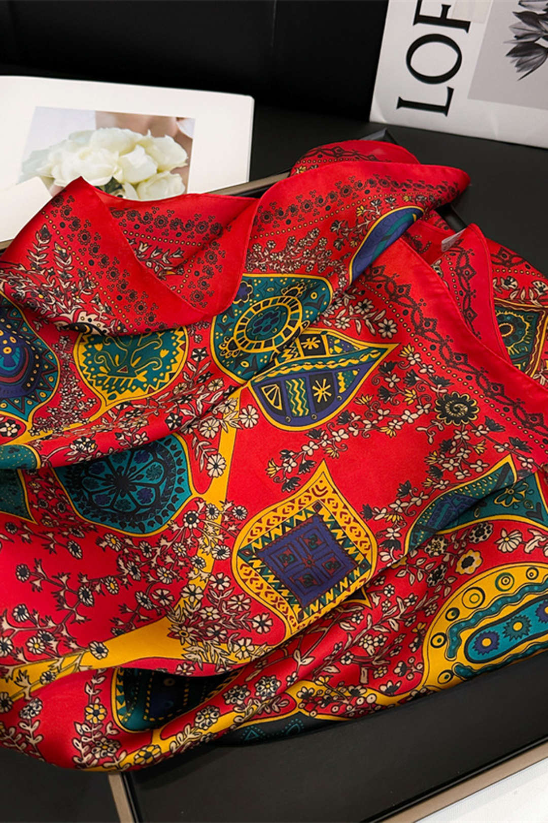 Foulard imprimé vintage