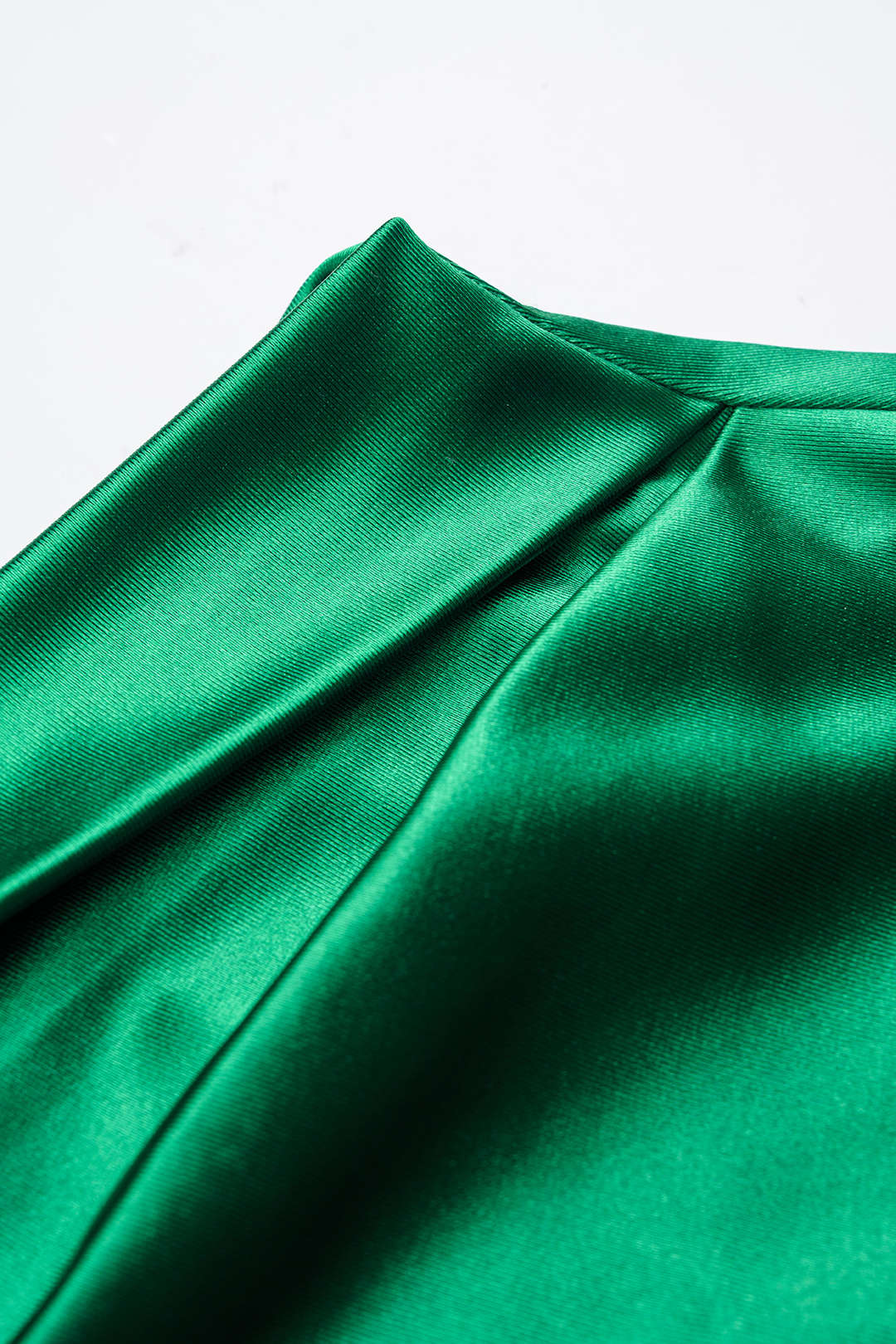 Satin One Shoulder Ruched Top And Asymmetrical Skirt Set