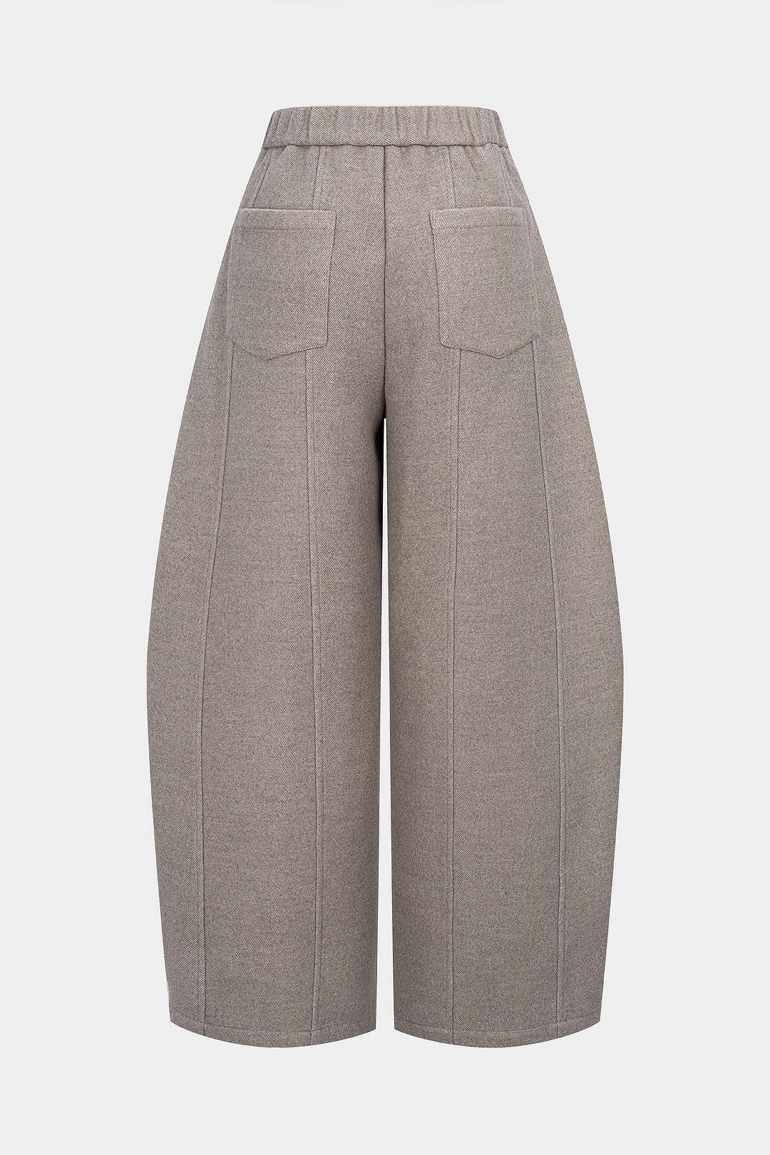 Unifarbene weite Hosen mit Taschen
