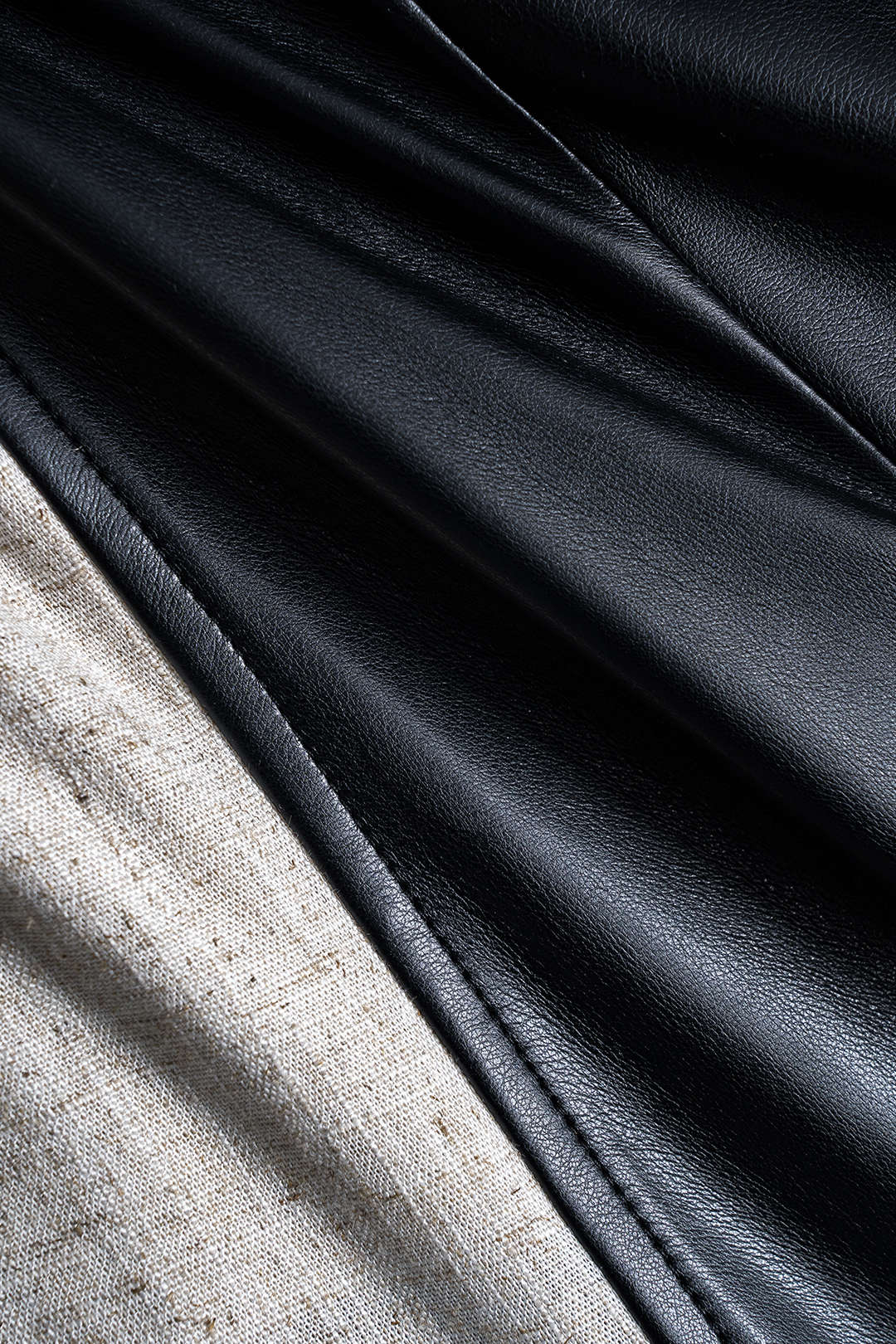 Faux Leather Metallic Patchwork Trousers