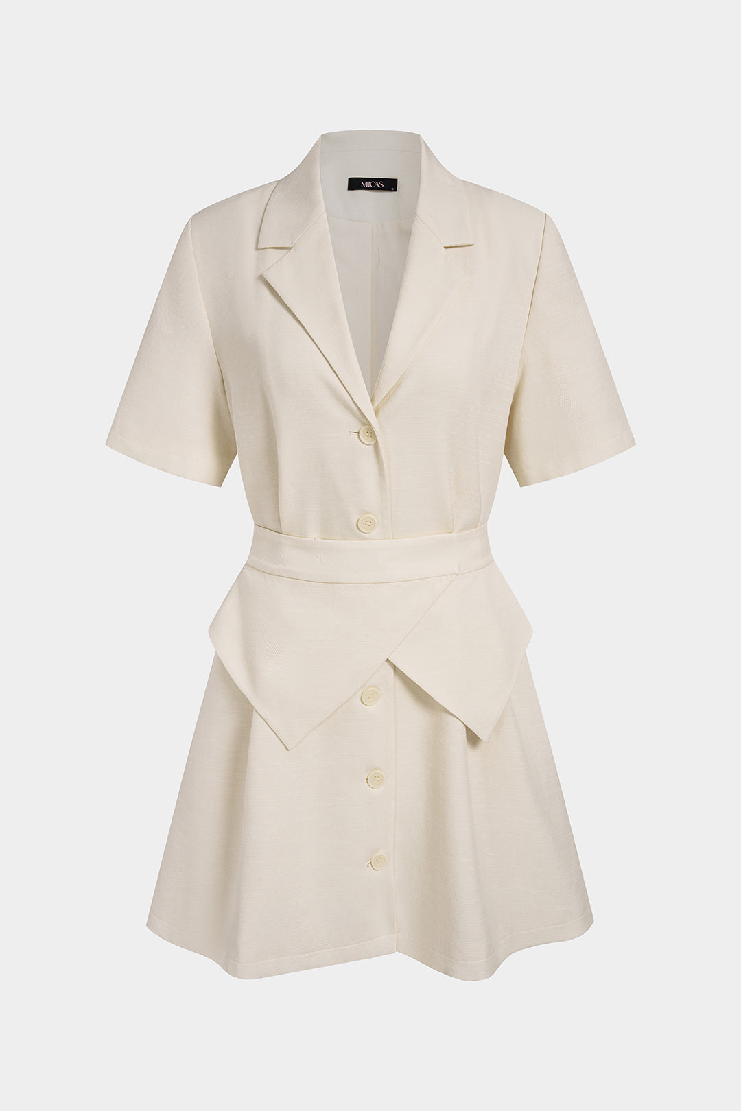V-Ausschnitt Kurzarm-Minikleid