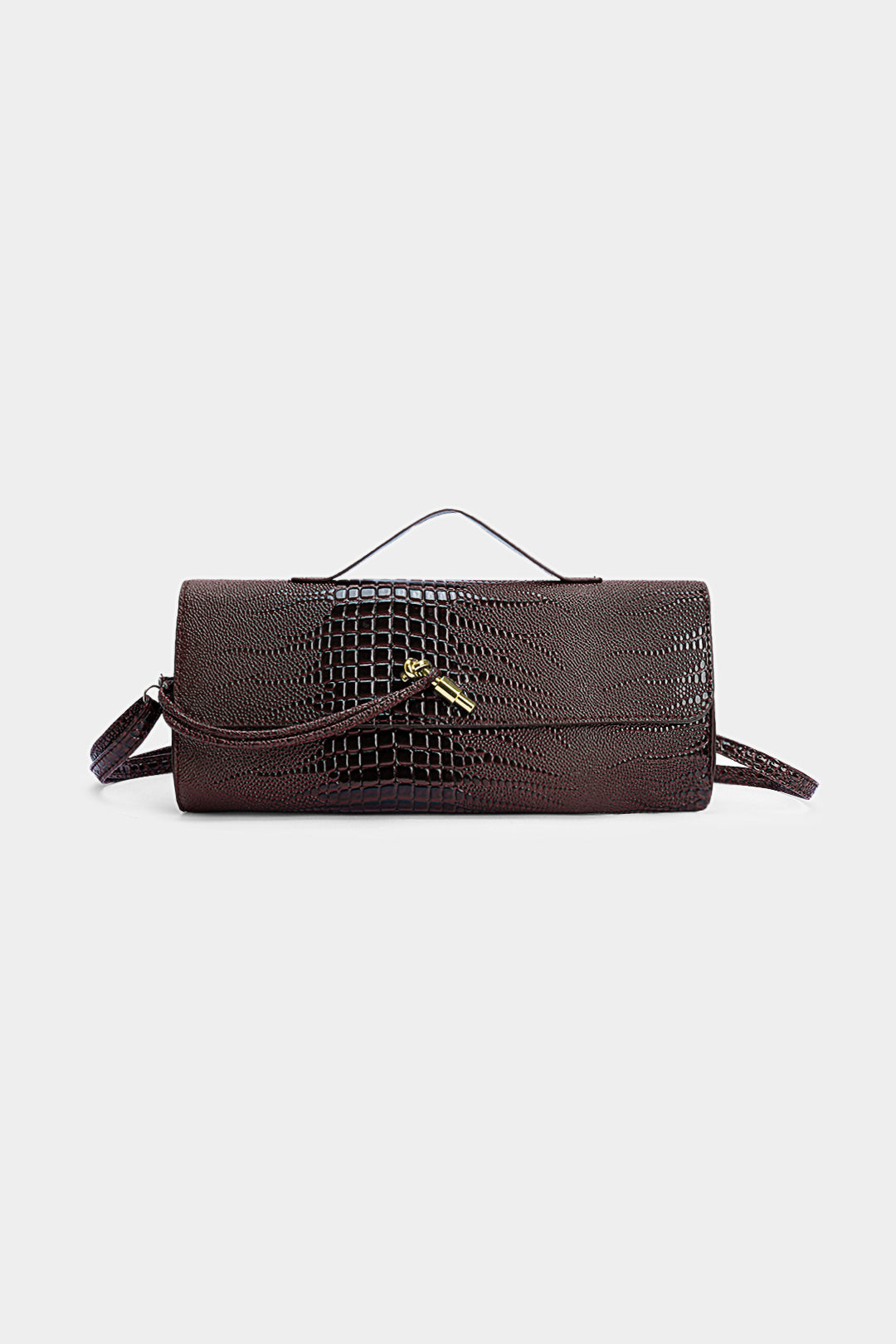 Krokodillederoptik Kunstleder Clutch Bag