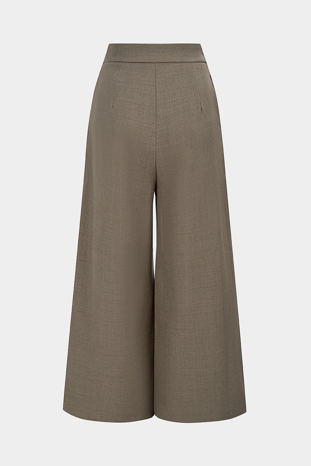 Asymmetrische Plissee-Hose mit weitem Bein