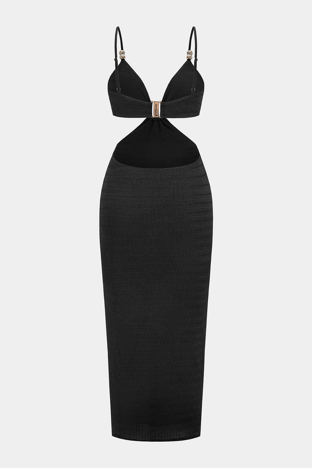 V-Neck Cut Out Backless Slip Sleeveless Maxi Dress