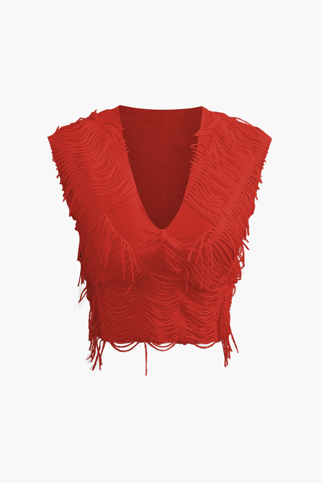 Ver distressed V-Ausschnitt Top mit kurzen Ärmeln und Maxirock mit Schlitz-Set