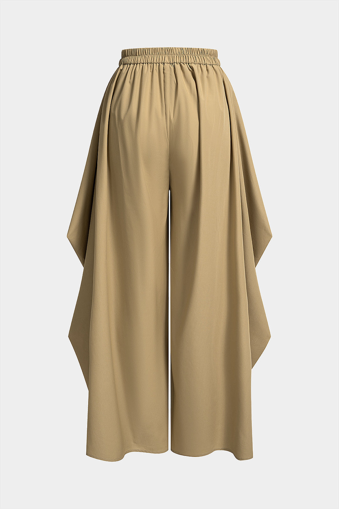 Ruffle Ruched Wide Leg Pants