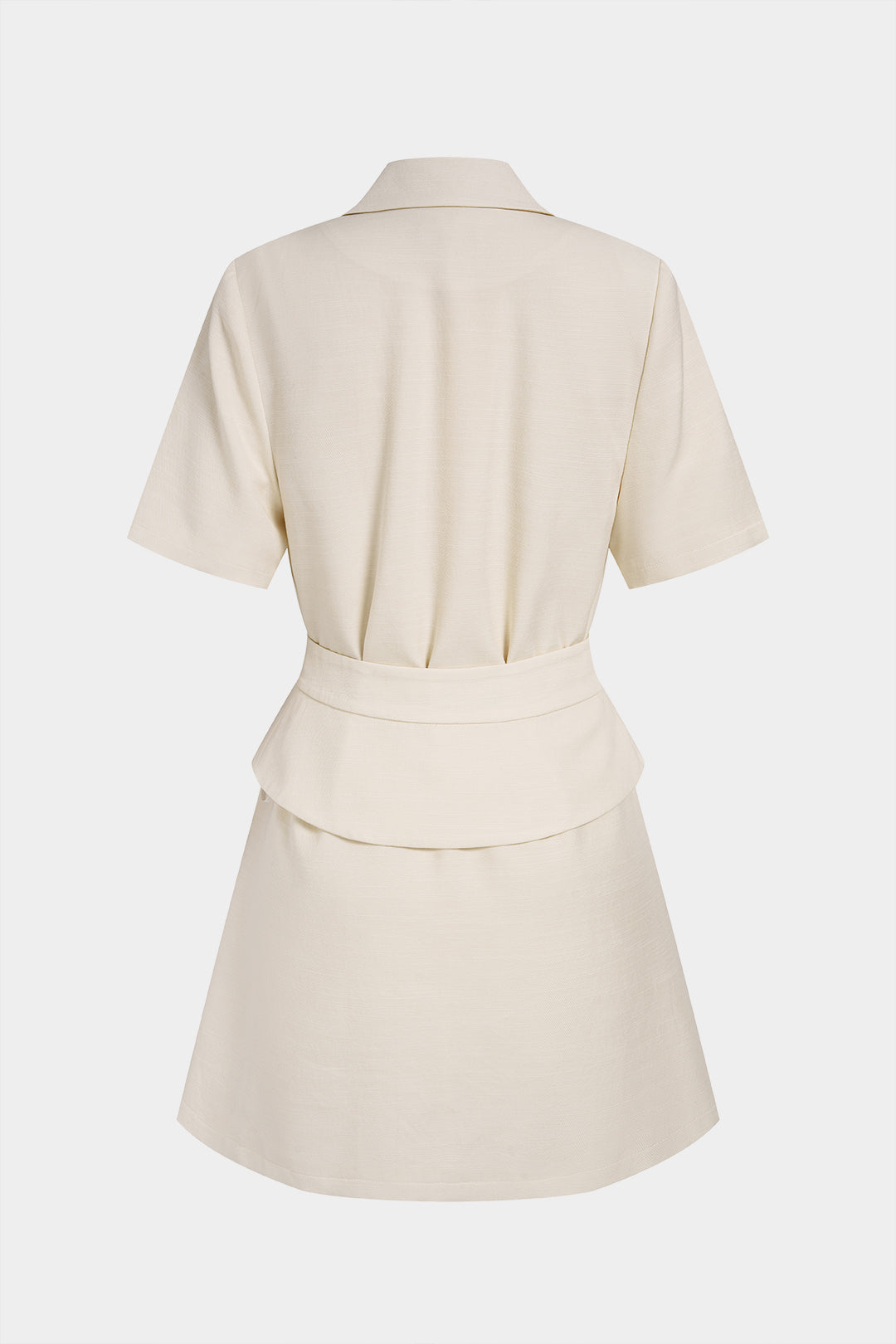 V-Ausschnitt Kurzarm-Minikleid