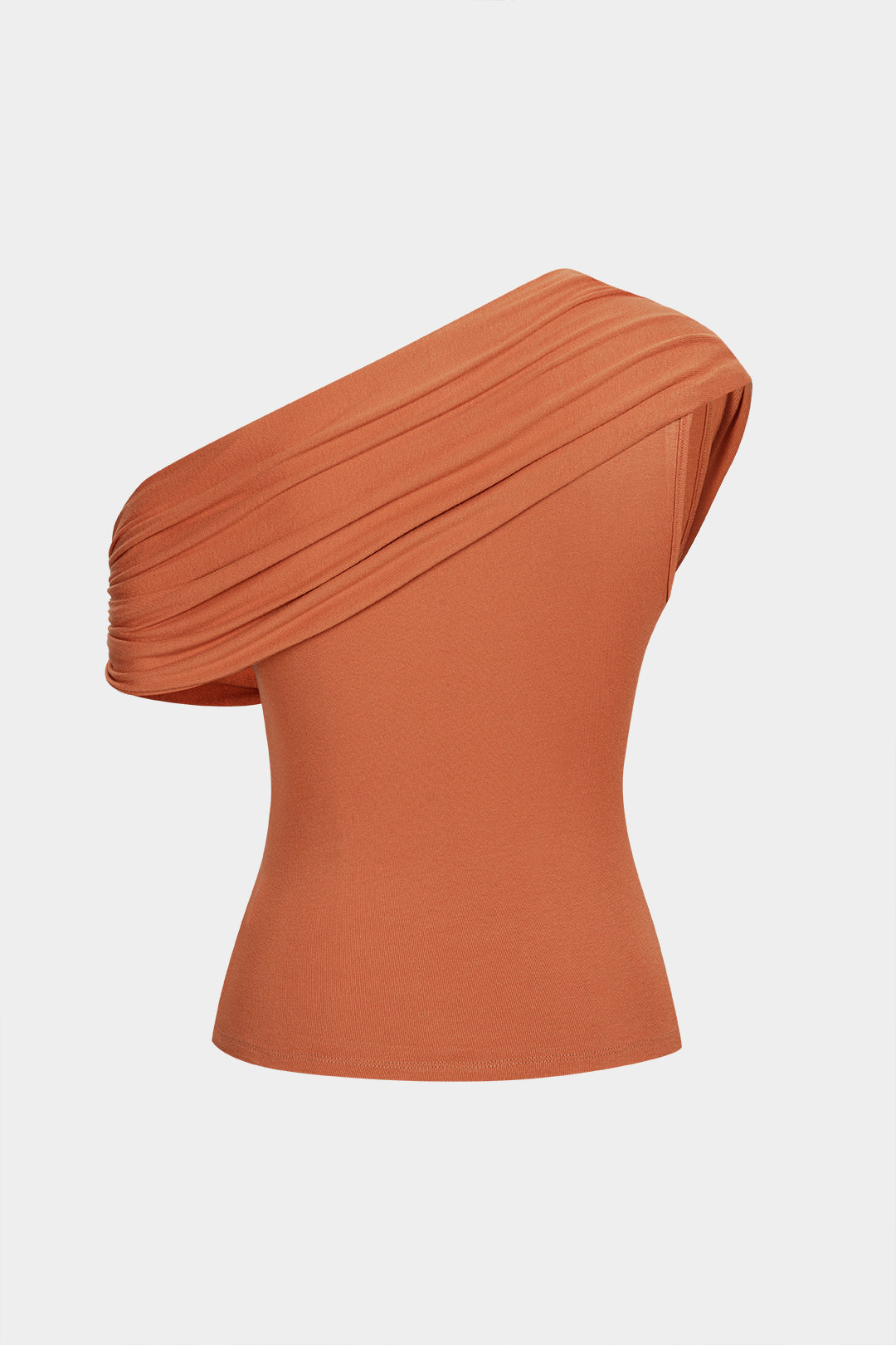 One Shoulder Ruched Asymmetrical Tank Top
